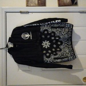 Crooks And Castles Large Men's Black and white Jacket